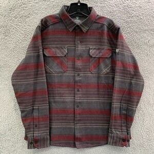 Kuhl Men's Red and Gray Plaid Button-Down Work Shirt